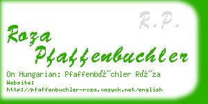 roza pfaffenbuchler business card